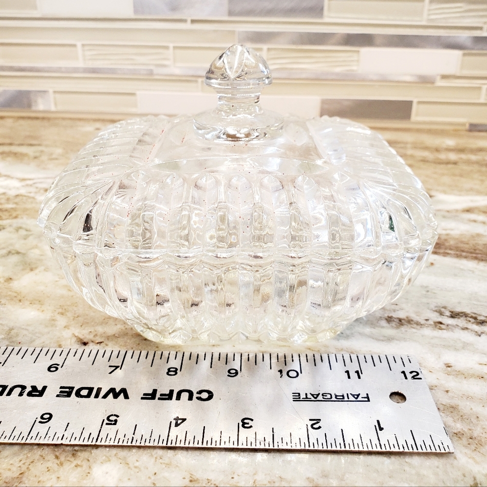 1960 Square ANCHOR HOCKING CANDY DISH